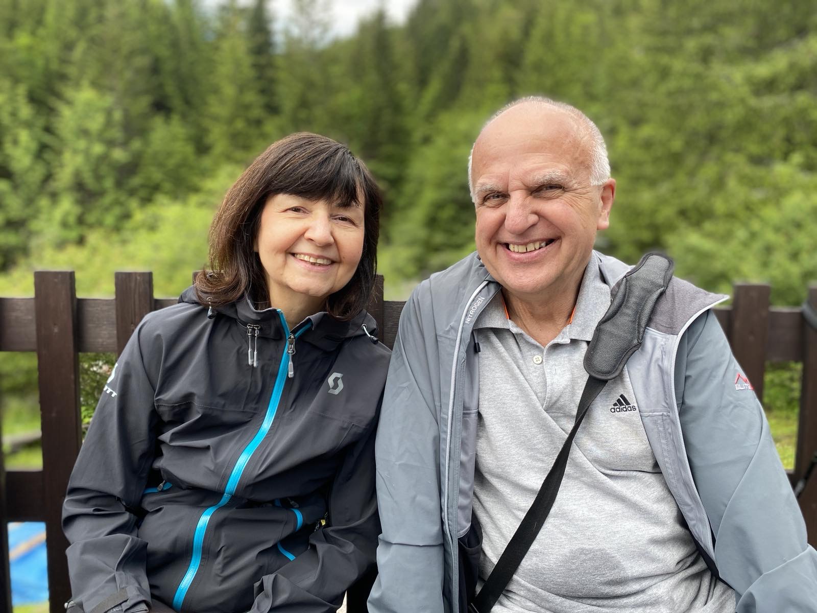 S manželkou na horské turistice v Krkonoších